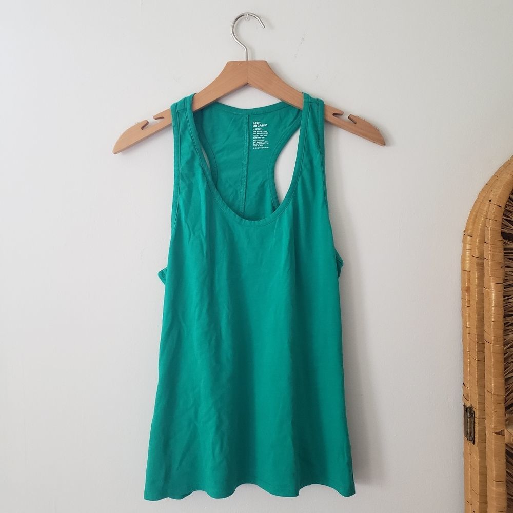 Pact Women’s Teal Racerback Tank Top
